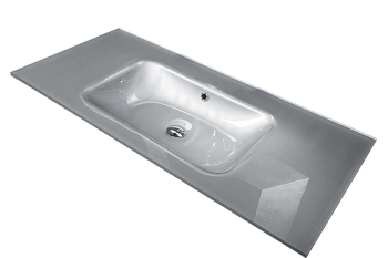 Столешница стекло 100см моноблок СЕРЕБРО Столешница стекло 100см моноблок СЕРЕБРО