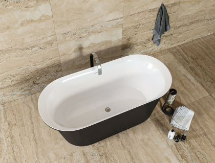 Акриловая ванна Aquanet Family Smart 170x78 88778 Gloss Finish (панель Black matte)