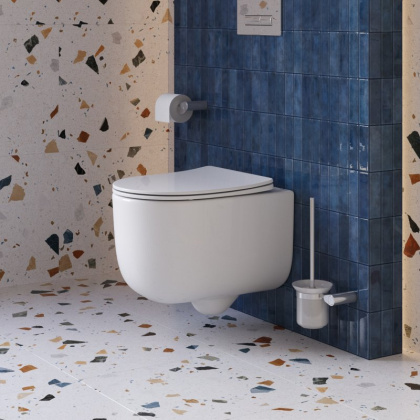 Унитаз подвесной безободковый с сиденьем и смывом TORNADO BelBagno SOFT-TOR