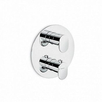 Встраиваемый термостатический смеситель для душа OLE с регулировкой температуры, хром