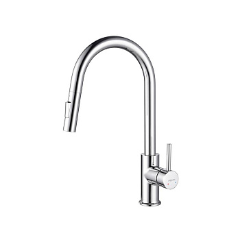 Смеситель для кухни с вытяжным изливом 2 jet AQUATEK AQ1384CR ЕВРОПА Смеситель для кухни с вытяжным изливом 2 jet AQUATEK AQ1384CR ЕВРОПА