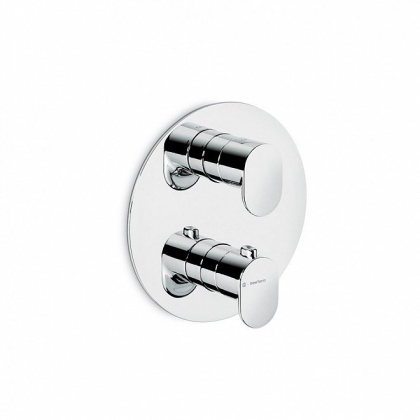 Встраиваемый термостатический смеситель для душа OLE с регулировкой температуры, хром