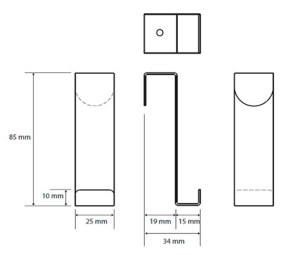Крючок Bemeta Dark 101106150 Черный матовый