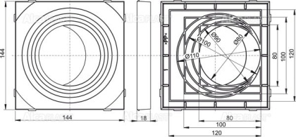 Вставка для водосточной трубы универсальная – черный