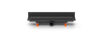 Душевой лоток 35 см Creto Points CRE-350 PB-P с решеткой, черный