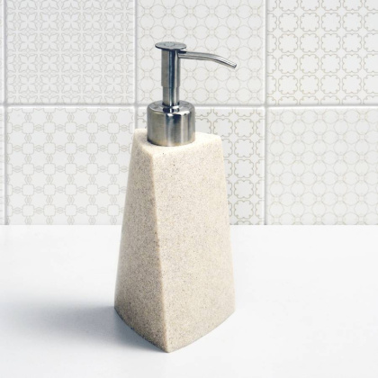 Дозатор для жидкого мыла Ohre, 8х18,6х7,7 см, бежевый, K-37799