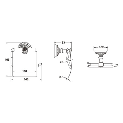 Держатель туалетной бумаги, RG1405Q Rose, Бронза Держатель туалетной бумаги, RG1405Q Rose, Бронза
