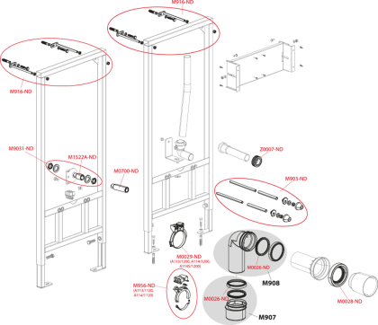Монтажная рама для подвесного унитаза компакт