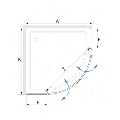 Душевой уголок RGW Stilvoll SV-53 100х100 06325300-11 профиль Хром стекло прозрачное