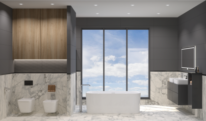 Плитка Eclettica Anthracite Struttura Diamond 3D M1J7 40x120