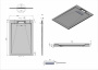 Поддон для душа из искусственного камня VST-4SRL8012G,1200*800*25, серый