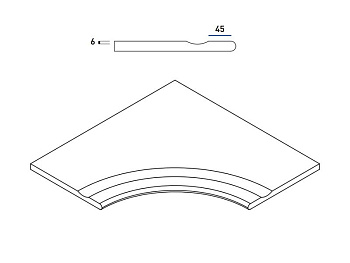 Дезерт Борt.60X60 С Выем.Угл.Закр.30