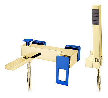 Смеситель для ванны Q GoldUV_Комплект