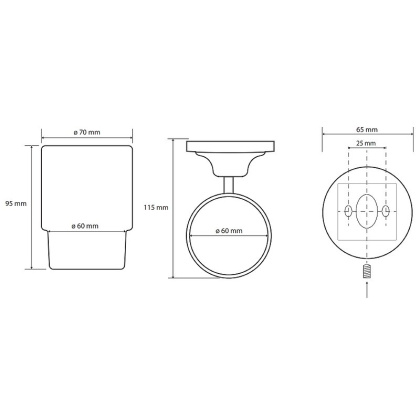 Держатель зубных щеток, стакан