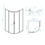 Душевой уголок RGW Classic CL-53-B 90х90 06095399-14 профиль Черный стекло прозрачное