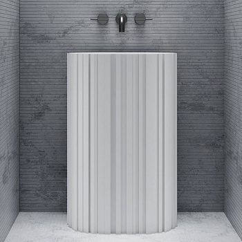 Раковина отдельностоящая ABBER Stein AS2551-H белая матовая