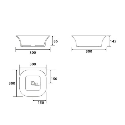 Умывальник Point Ника 31 PN43081 квадратный, белый