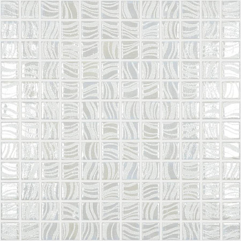 Стеклянная мозаика, 7802 Glitter White 25x25, Glitter