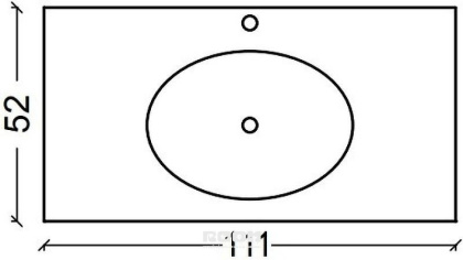 Столешница Solid Glass белая моноблок 111*52см Столешница Solid Glass белая моноблок 111*52см
