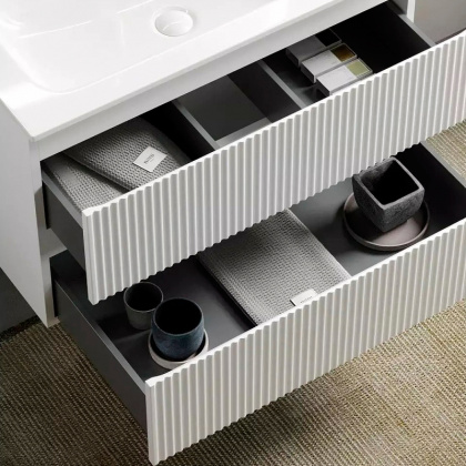 Тумба подвесная SANCOS Snob R 790х445х500, c двумя ящиками оснащенными доводчиками, Bianco, арт.SNR80W