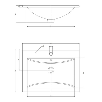 Раковина Керамин Бергамо Нова 60 Раковина Керамин Бергамо Нова 60
