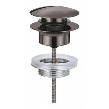 Донный клапан для раковины GROHE, темный графит глянец (65807A00)