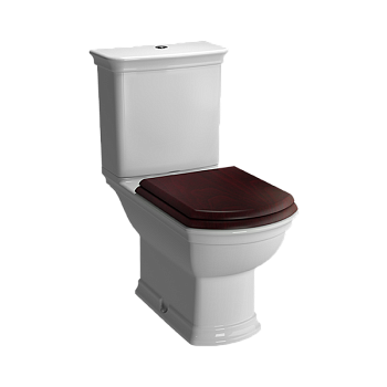 Комплект напольного унитаза Serenada с деревянной крышкой, механизм 3/6 л