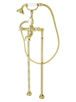 LORD-VDP-02-M Напольный смеситель для ванны с ручным душем, Бронза, ручка ручного душа Бронза