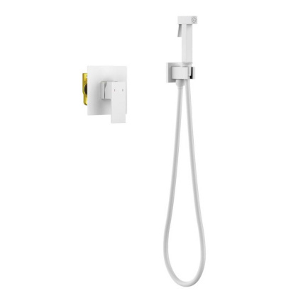 Смеситель встроенный с гигиеническим душем Timo Selene 2089/16SM белый матовый Смеситель встроенный с гигиеническим душем Timo Selene 2089/16SM белый матовый