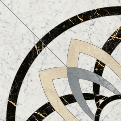 Декор Шарм Экстра Каррара Розон Анголо 59х59 люкс (1уп/2шт), шт