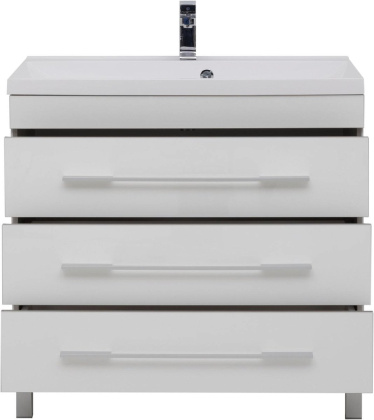 Тумба под раковину Aquanet Верона 90 белый (напольная 3 ящика)