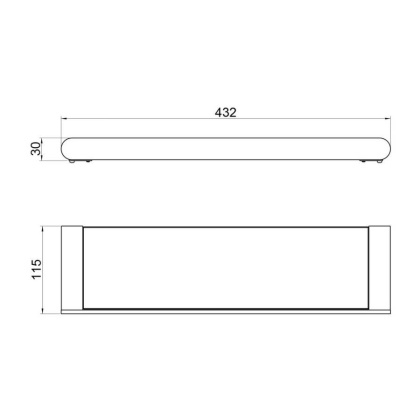 Полка стеклянная Timo Saona 13072/03 черный