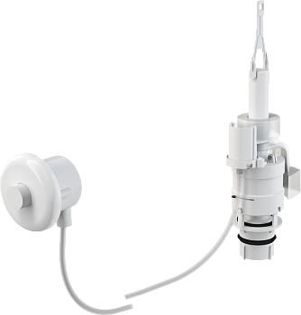 Кнопка пневматического смыва на расстоянии – ручное управление, белый, монтаж: в стену Кнопка пневматического смыва на расстоянии – ручное управление, белый, монтаж: в стену