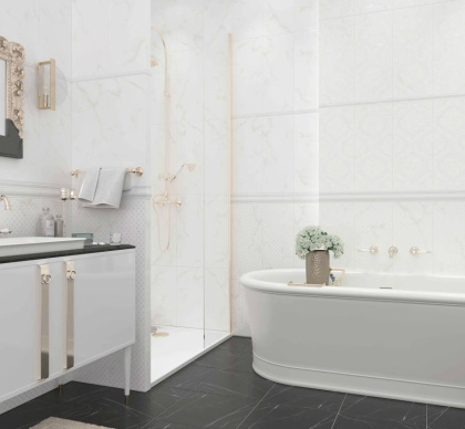 Декор Matrix White 01 25х60 Декор Matrix White 01 25х60