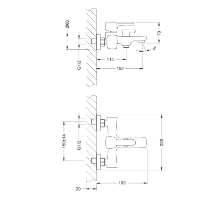 Смеситель Lemark Evitta LM0514C для ванны Смеситель Lemark Evitta LM0514C для ванны