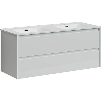 Тумба подвесная SANCOS Libra 1190х450х500, c двумя ящиками оснащенными доводчиками, белый глянец , арт. LB120-2W