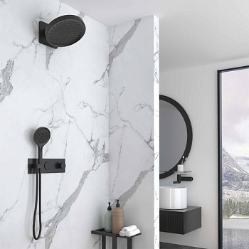 Душевой комплект VSFW-422TI3MB встраиваемый, термостатический, двухрежимный, черный