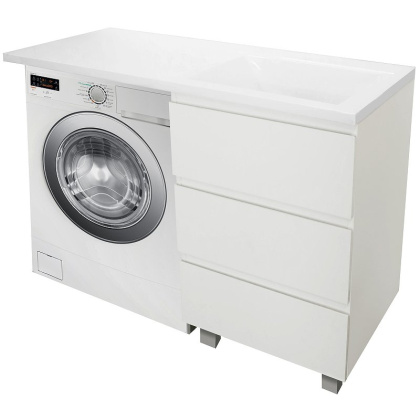 Комплект мебели Dallas Luxe 1300х482 правосторонний напольный 3 ящика (ШхГхВ) 648х476х860