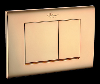 Кнопка для инсталляции, пластик GOLD, глянец, квадратная Кнопка для инсталляции, пластик GOLD, глянец, квадратная