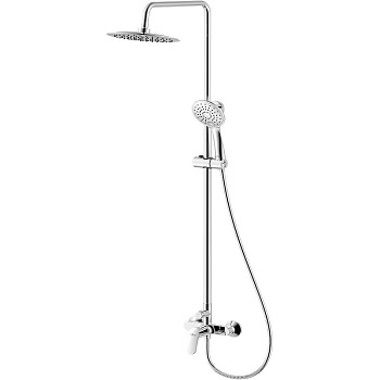 Смеситель Rossinka RS45-45 для душа с регулируемой высотой штанги и лейкой "Тропический дождь"