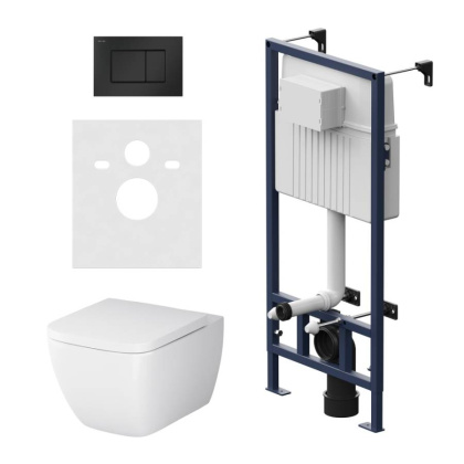 IS70238.901701 Инсталляция с клавишей ProC S мат черн с подвесным унитазом Gem FlashClean с сид м/лифт IS70238.901701 Инсталляция с клавишей ProC S мат черн с подвесным унитазом Gem FlashClean с сид м/лифт