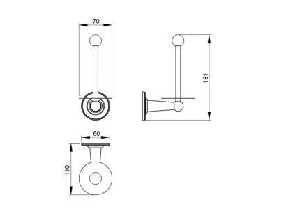 Бумагодержатель Timo Nelson 150044/00 chrome Бумагодержатель Timo Nelson 150044/00 chrome