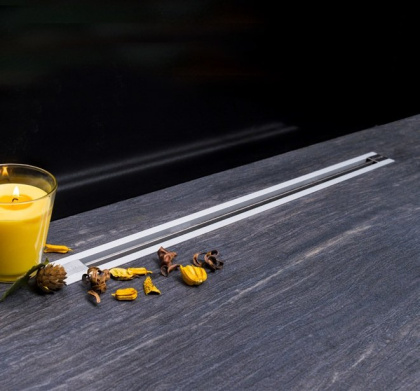 13100033 Линейный трап 650 мм CONFLUO PREMIUM SLIM LINE, ультратонкая модель с дизайн-вставкой Slim Исполнение: Матовый хром 