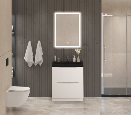Раковина из искусственного камня BelBagno BB600/450-LV-ART-AST-NERO