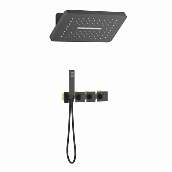 Душевая система Timo Petruma SX-5249/03SM скрытого монтажа, термостат, черная матовая Душевая система Timo Petruma SX-5249/03SM скрытого монтажа, термостат, черная матовая