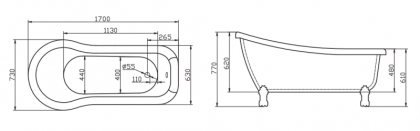 Комплект кронштейнов для крепления ног BELBAGNO BB20-SUP Комплект кронштейнов для крепления ног BELBAGNO BB20-SUP