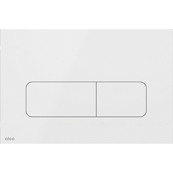 Кнопка управления для скрытых систем инсталляции, нержавеющая сталь-белый глянец Кнопка управления для скрытых систем инсталляции, нержавеющая сталь-белый глянец