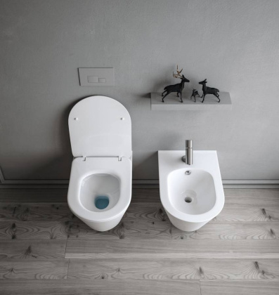 Биде подвесное безободковое Creto Logan L3 белое 1003-003-L3W Биде подвесное безободковое Creto Logan L3 белое 1003-003-L3W