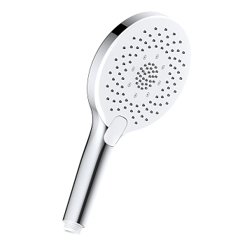 Лейка душевая круглая 3-функциональная Ø14х26,5см, пластик/хром, блистер Лейка душевая круглая 3-функциональная Ø14х26,5см, пластик/хром, блистер