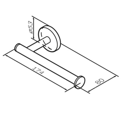 Держатель для туалетной бумаги, 5,3х17,4х8 см, цвет белый с золотом, A85A34199